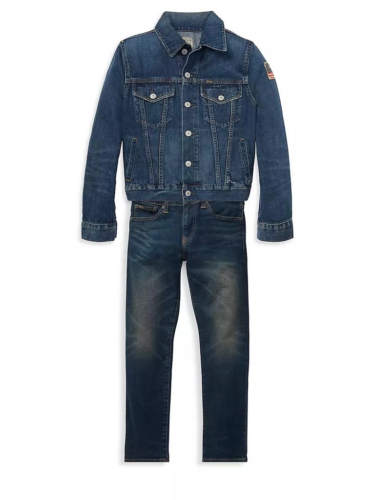 商品Ralph Lauren|Little Boy's & Boy's Trucker Denim Jacket,价格¥654,第2张图片详细描述