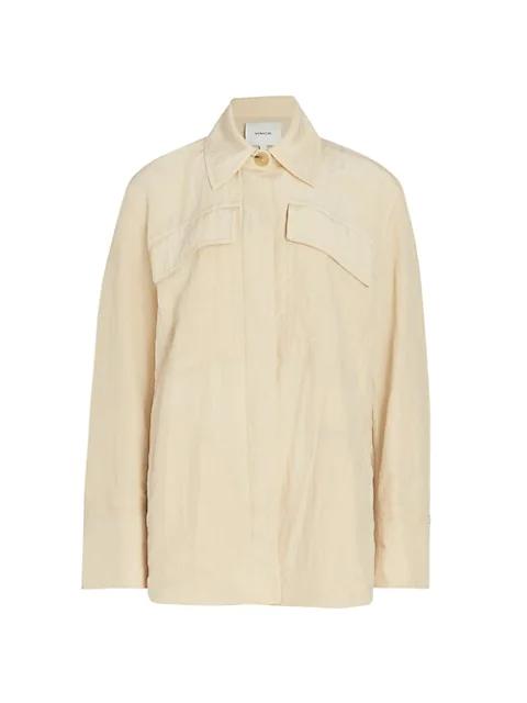 Textured Padded Shirt Jacket商品第1张图片规格展示