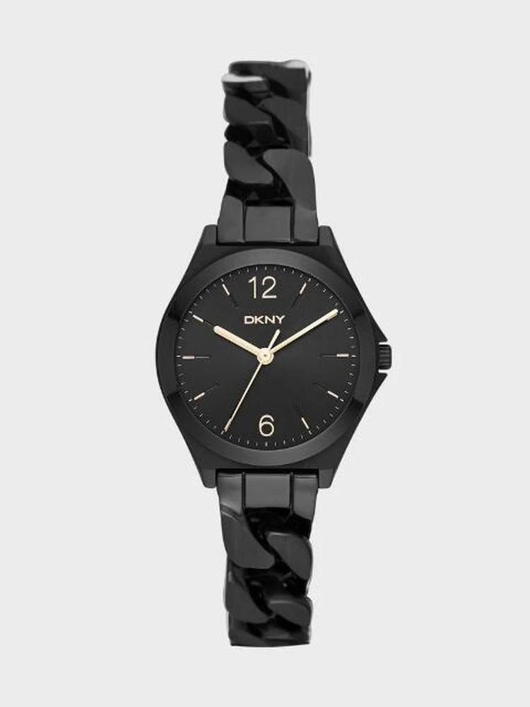 商品DKNY|Parsons Three Hand Stainless Steel Watch - Black,价格¥755,第2张图片详细描述