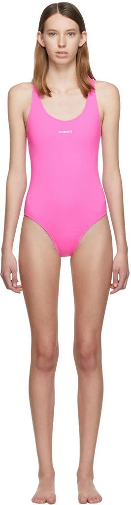 商品Vetements|Pink Logo Baywatch One-Piece Swimsuit,价格¥2271,第1张图片