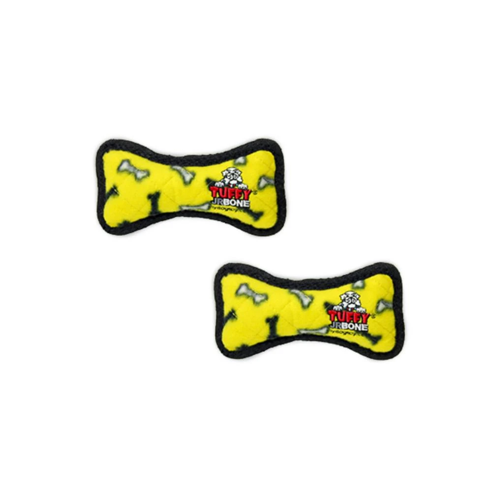 商品Tuffy|Jr Bone Yellow Bone, 2-Pack Dog Toys,价格¥149,第1张图片