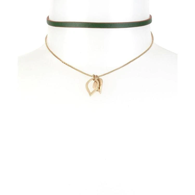 商品Kenneth Cole|Gold-Tone Double-Row Leather Choker Necklace,价格¥84,第2张图片详细描述