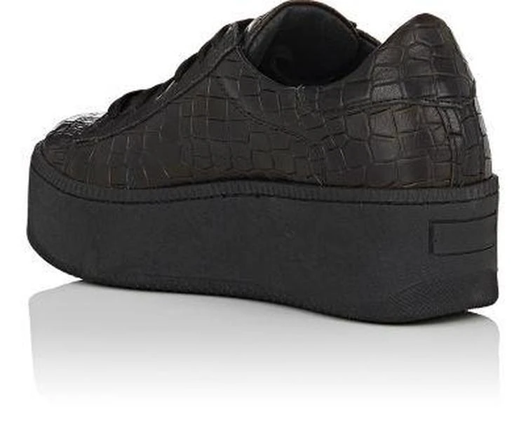 商品Barneys New York|Crocodile-Stamped Leather Platform Sneakers,价格¥968,第3张图片详细描述