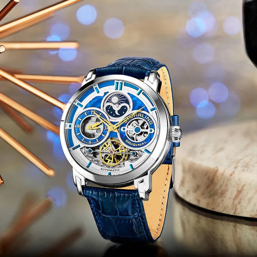 商品Stuhrling Original|Legacy Automatic Blue Dial Men's Watch M13503,价格¥2205,第3张图片详细描述