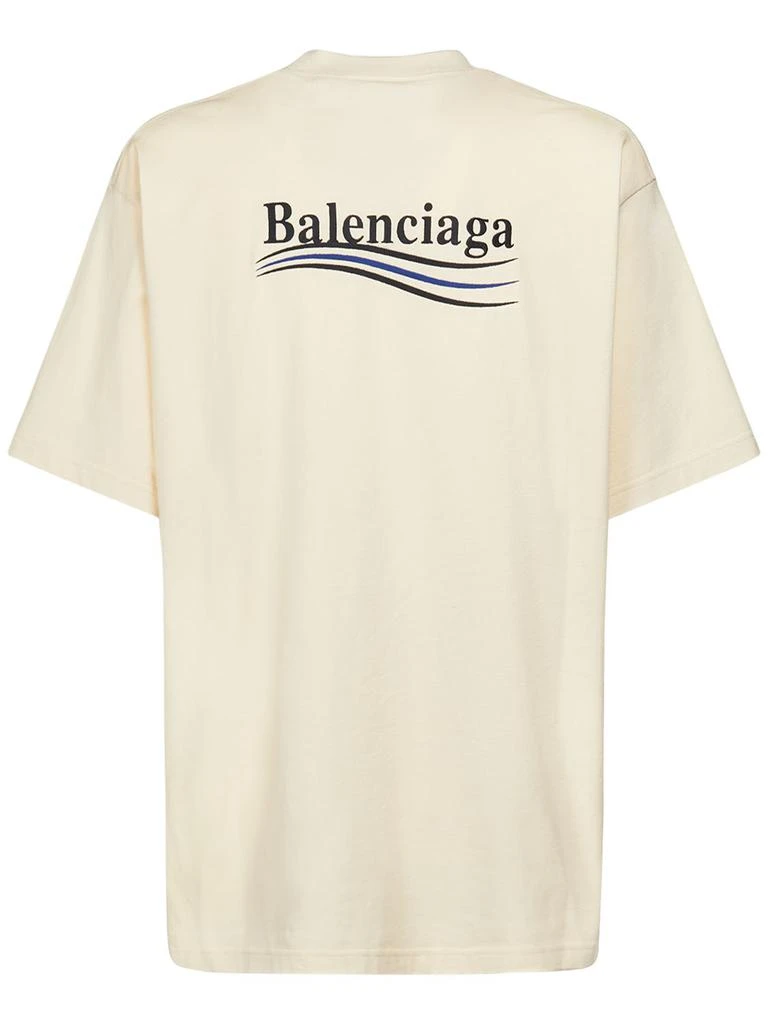 商品Balenciaga|Logo Embroidery Cotton T-shirt,价格¥5161,第4张图片详细描述