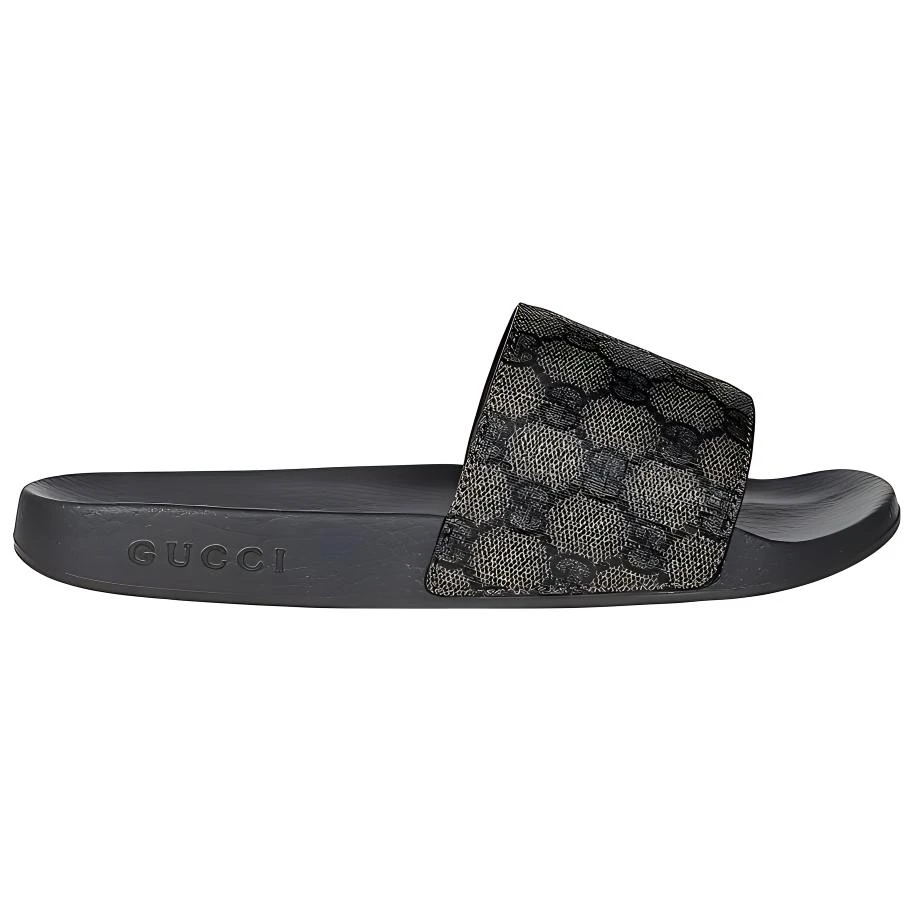 商品[国内直发] Gucci|古驰 帆布 平跟 520甄选时尚凉拖 男款 灰色,价格¥3537,第3张图片详细描述