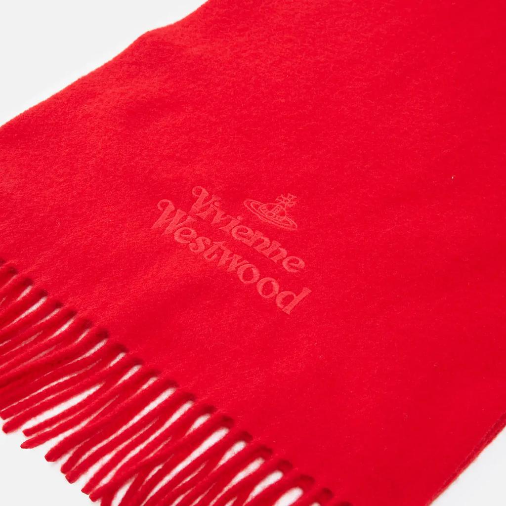 Vivienne Westwood Embroidered Logo Wool Scarf商品第3张图片规格展示