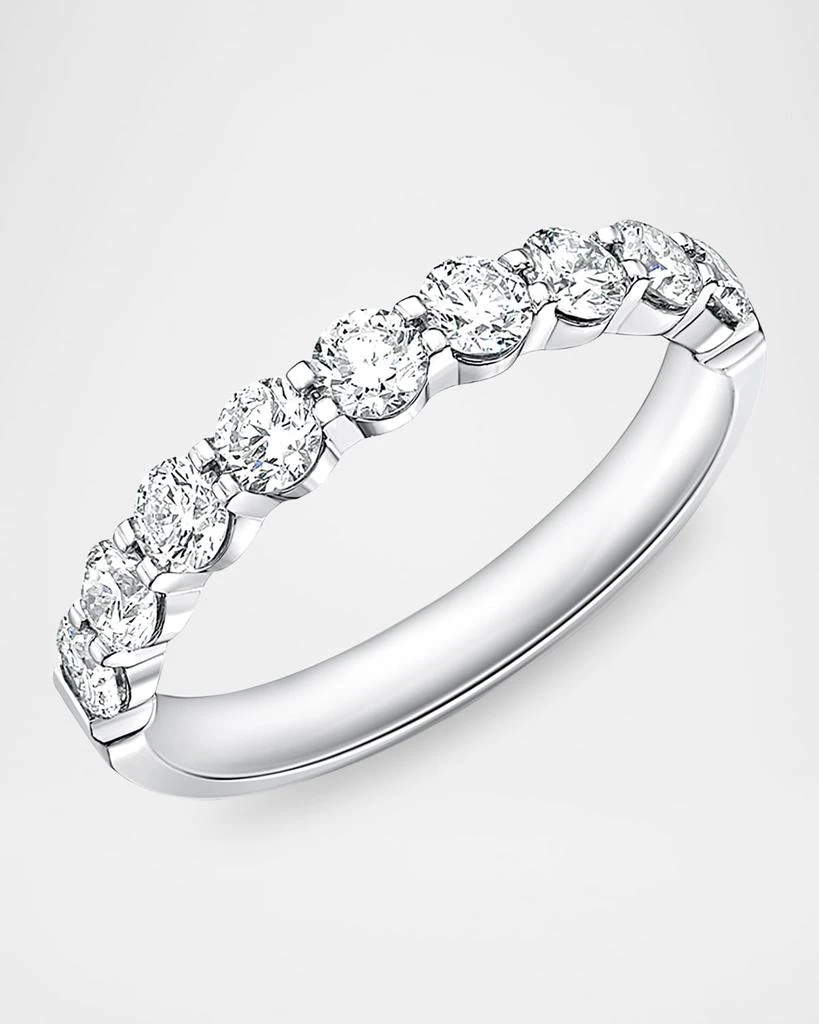 商品Memoire|Petite Prong 9-Stone Diamond Band in Platinum,价格¥30520,第1张图片详细描述