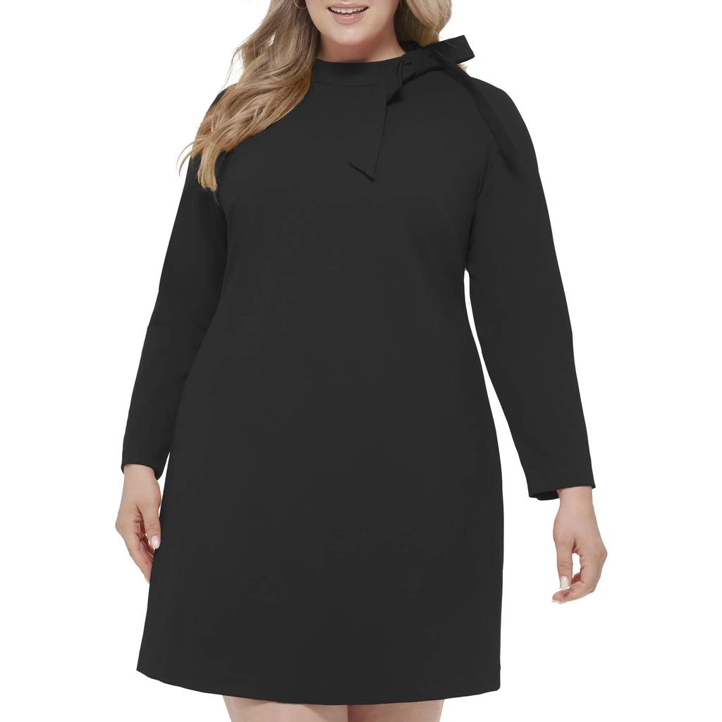 商品Calvin Klein|Plus Size Bow Neck Dress,价格¥748,第1张图片