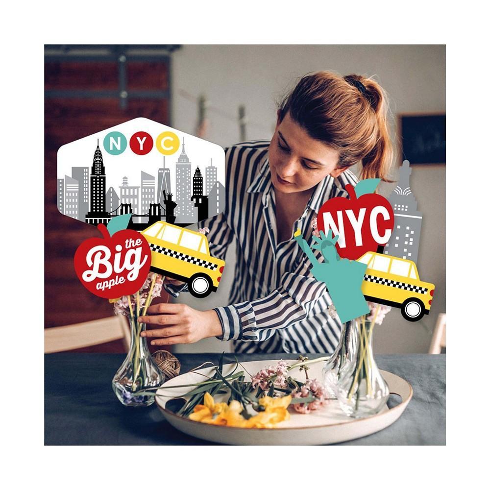 商品Big Dot of Happiness|NYC Cityscape - New York City Party Centerpiece Sticks - Showstopper Table Toppers - 35 Pieces,价格¥194,第5张图片详细描述
