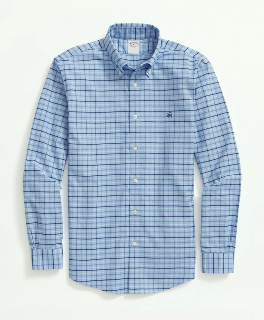 商品Brooks Brothers|Stretch Non-Iron Oxford Button-Down Collar, Check Sport Shirt,价格¥414,第1张图片