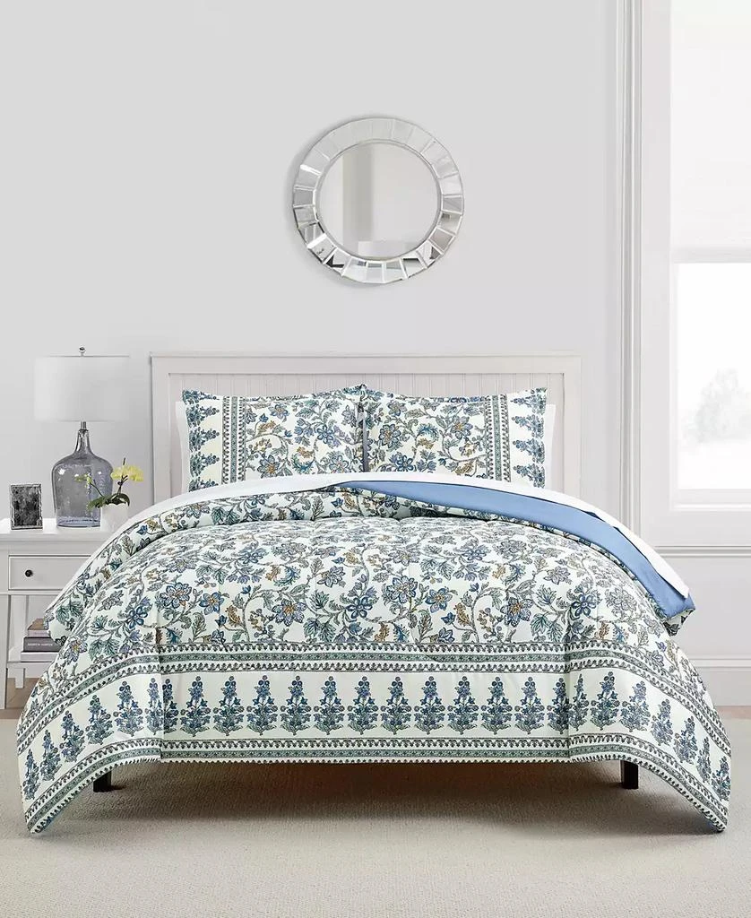 商品Sunham|Jasmine Floral-Print 3-Pc. Comforter Sets,价格¥185,第1张图片