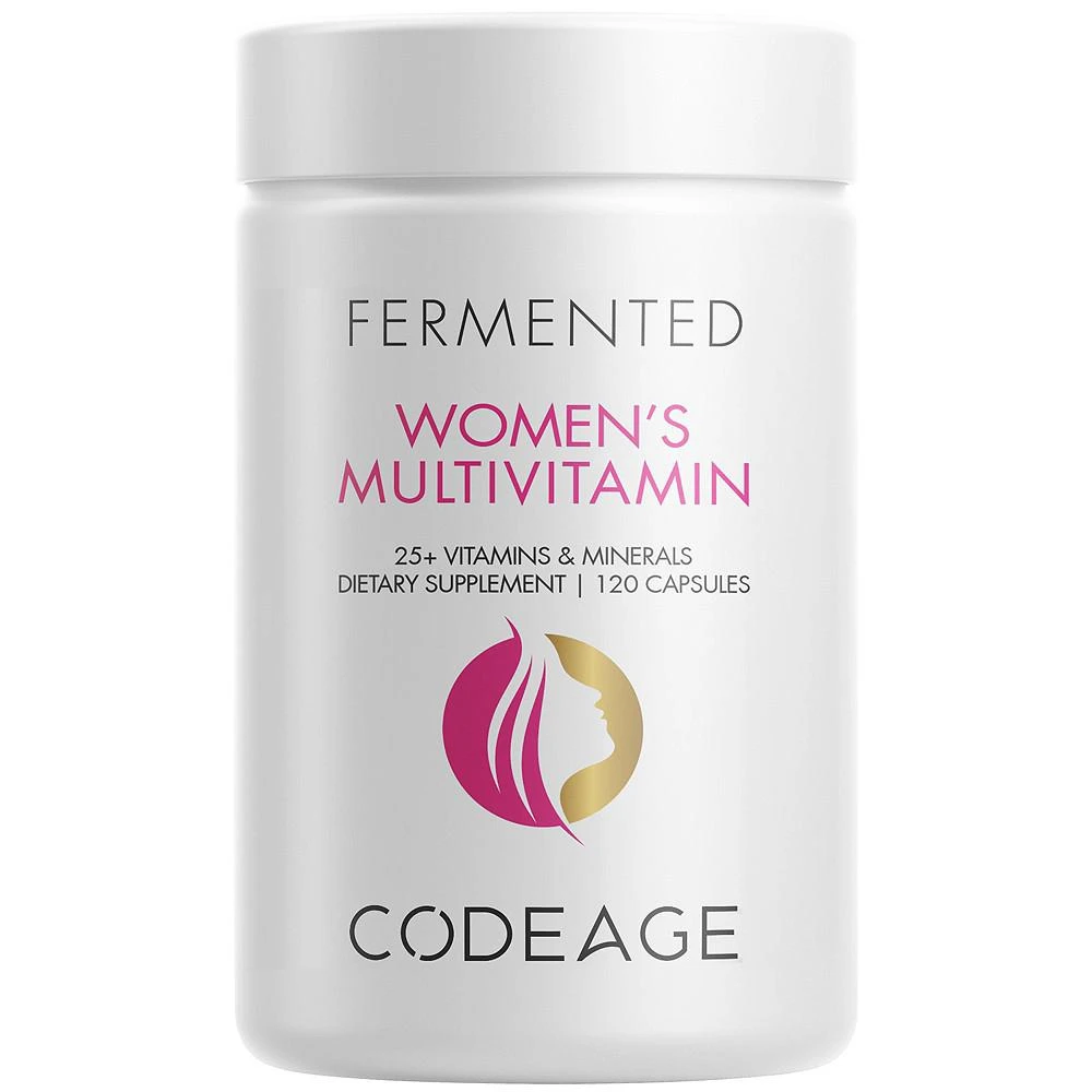 商品Codeage|Women's Fermented Multivitamin, 25+ Vitamins & Minerals, Probiotics, Digestive Enzymes, Daily Supplement - 120ct,价格¥262,第1张图片