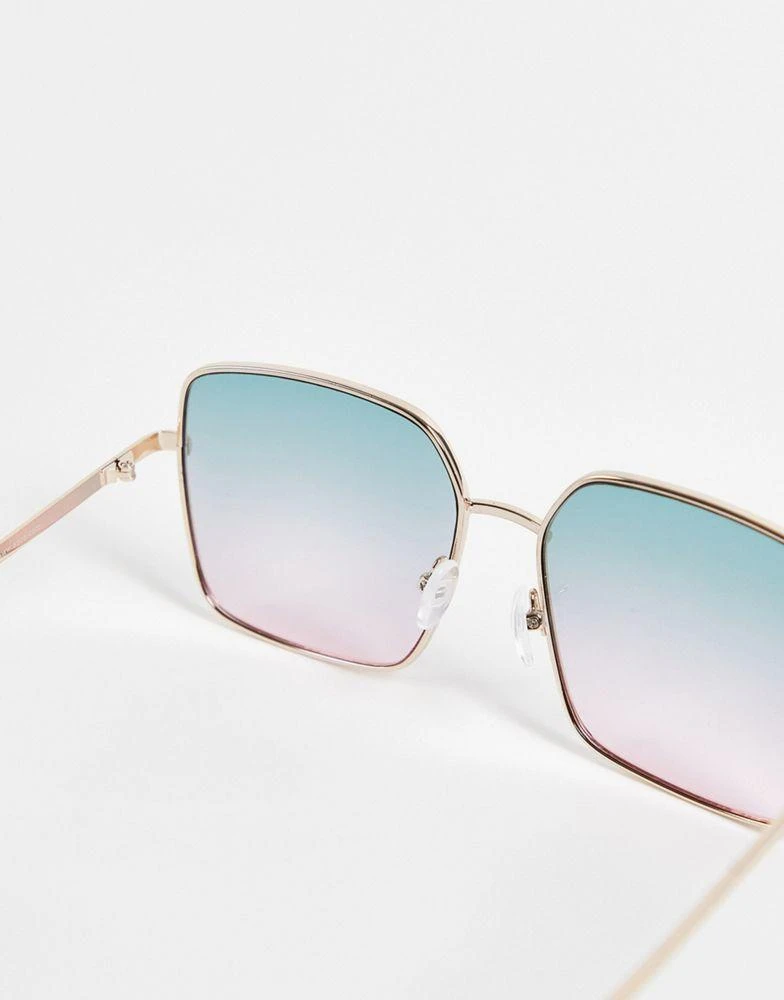 商品ASOS|ASOS DESIGN oversized 70s sunglasses in metal frame with ocean lens,价格¥131,第2张图片详细描述