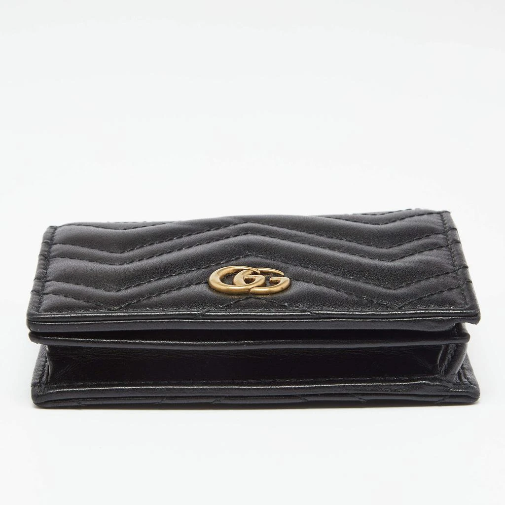 Gucci Black Matelassé Leather GG Marmont Card Case 商品