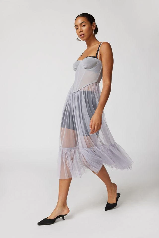 商品Urban Outfitters|UO Dita Sheer Corset Midi Dress,价格¥443,第4张图片详细描述