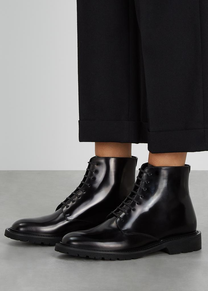 商品Yves Saint Laurent|Army black glossed leather ankle boots,价格¥5461,第7张图片详细描述