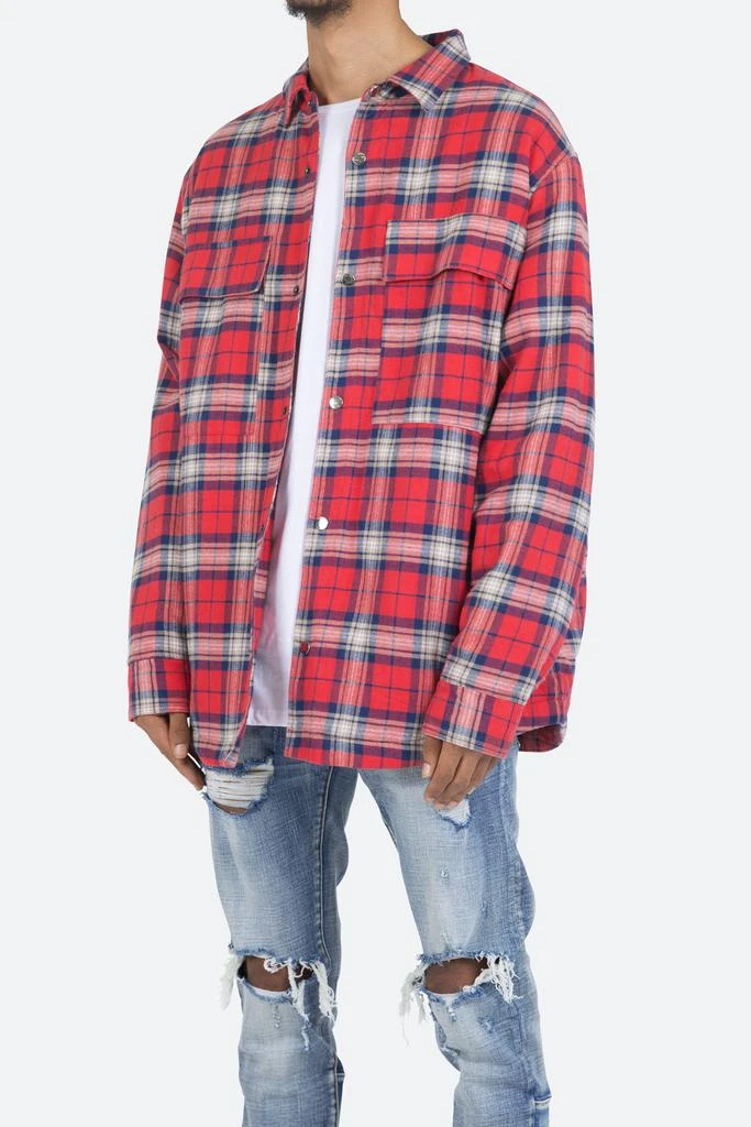 商品MNML|Plaid Work Jacket - Red/Blue,价格¥305,第3张图片详细描述