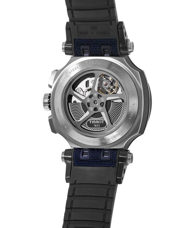 Tissot T-Race Chronograph Blue Dial Blue Rubber Strap Men's Watch T115.427.27.041.00商品第3张图片规格展示