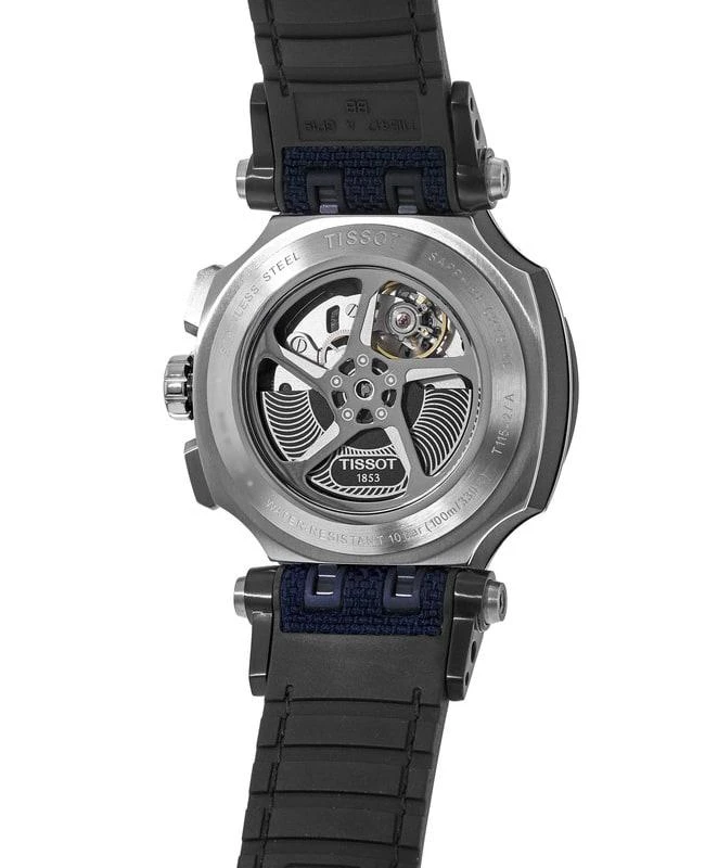 商品Tissot|Tissot T-Race Chronograph Blue Dial Rubber Strap Men's Watch T115.427.27.041.00,价格¥3768,第3张图片详细描述