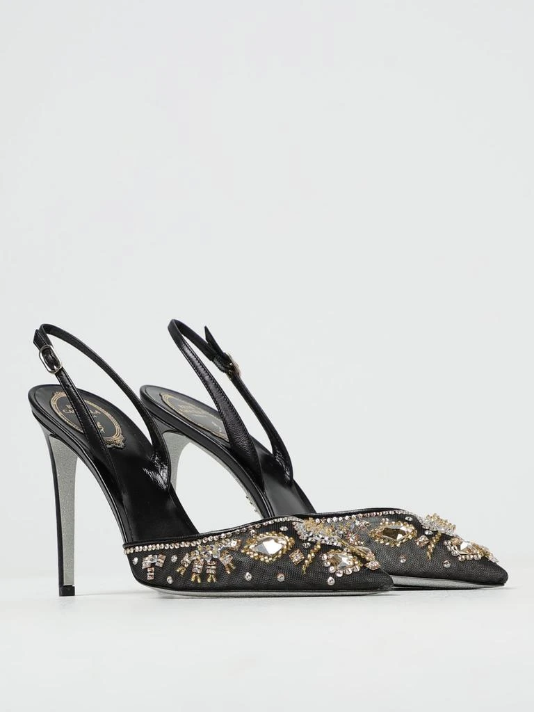 商品Rene Caovilla|Rene Caovilla Annalize slingbacks in nylon with jewel crystals,价格¥10420,第2张图片详细描述