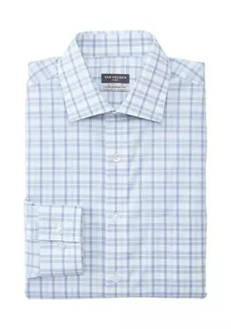 商品Van Heusen|Heusen Regular Fit Ultra Flex Plaid Dress Shirt,价格¥136,第1张图片