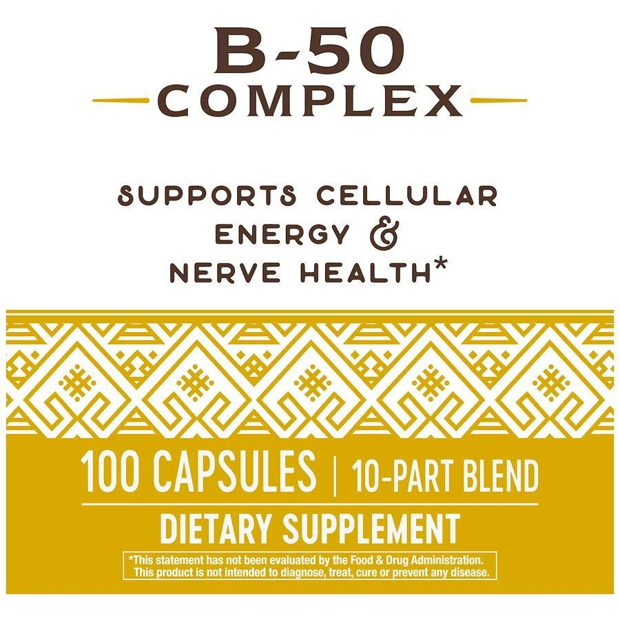 商品Nature's Way|Vitamin B-50 Complex Capsules,价格¥139,第3张图片详细描述