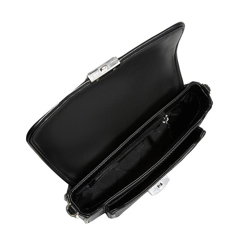 商品[国内直发] Michael Kors|MK 女包 迈克·科尔斯 MICHAEL KORS 黑色皮质中号单肩斜挎包 30S1S2BM2L BLACK,价格¥1758,第5张图片详细描述