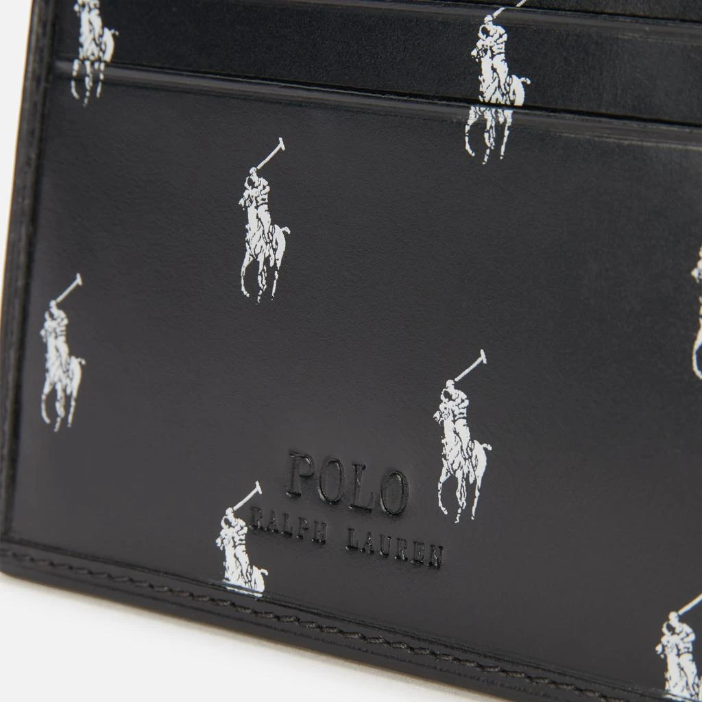 商品Ralph Lauren|Polo Ralph Lauren Men's Small Polo Pony Cardholder - Black/White,价格¥345,第3张图片详细描述