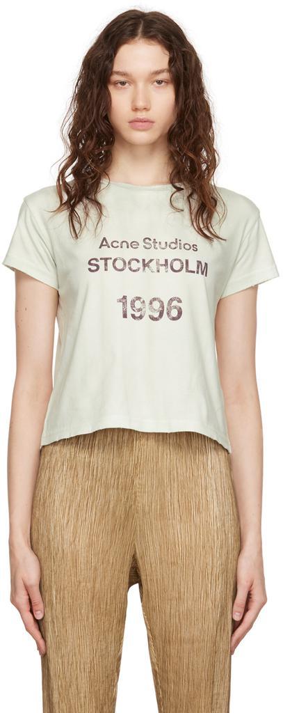 商品Acne Studios|Green Cropped T-Shirt,价格¥1541,第1张图片
