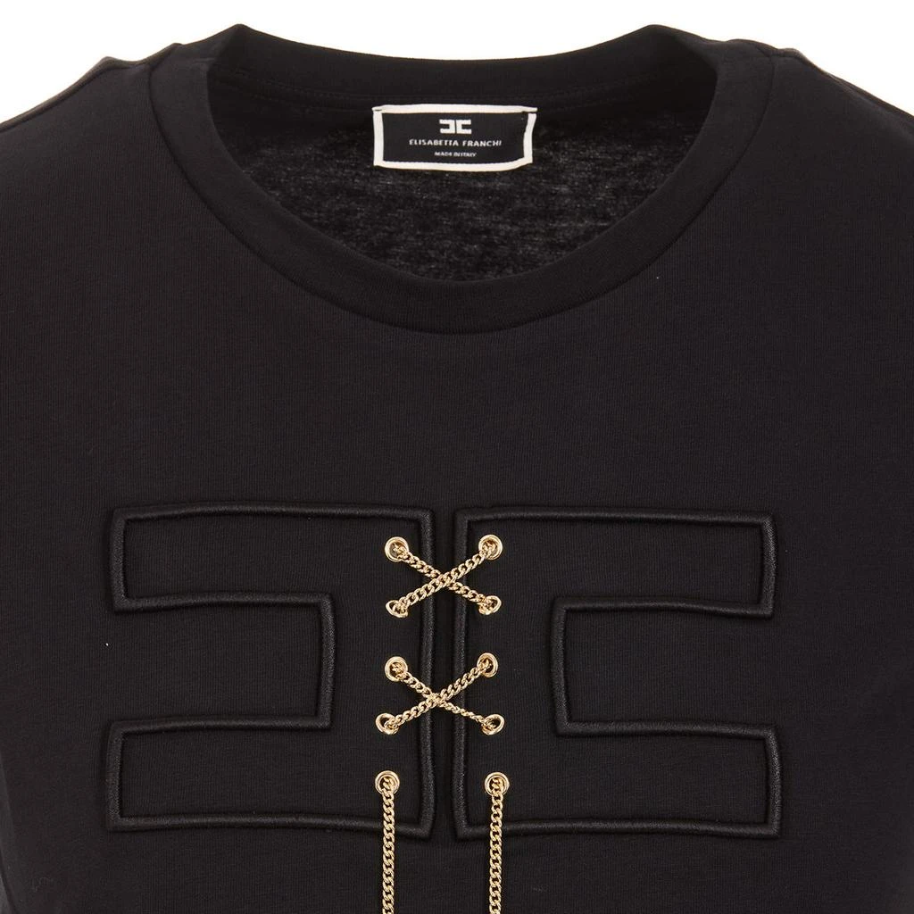商品ELISABETTA FRANCHI|Elisabetta Franchi T-shirts and Polos Black,价格¥1030,第4张图片详细描述