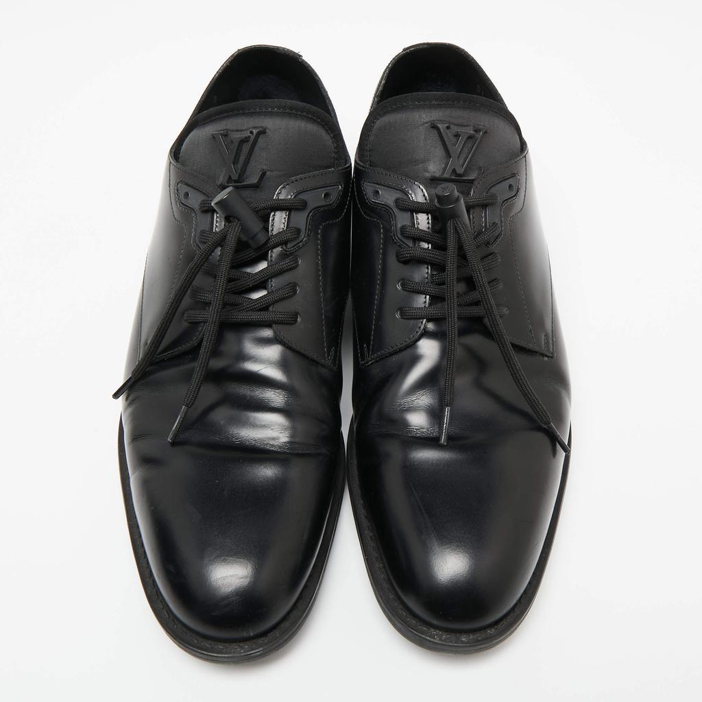 商品[二手商品] Louis Vuitton|Louis Vuitton Black Leather Lace-Up Derby Size 42,价格¥2375,第5张图片详细描述