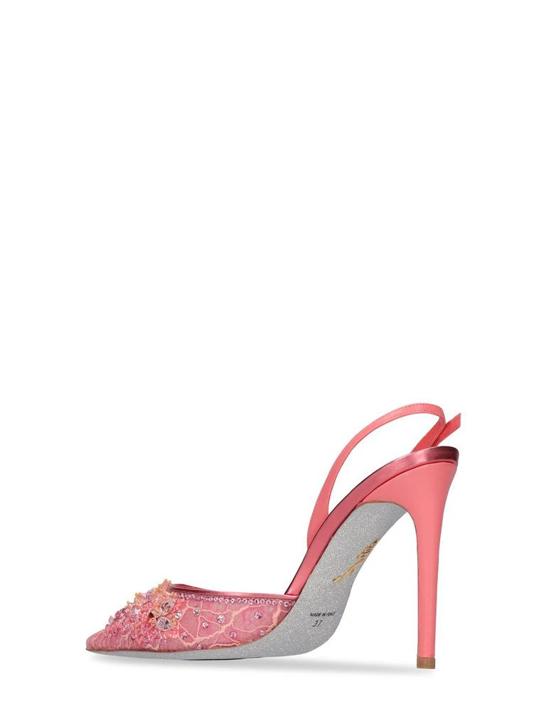 商品Rene Caovilla|105mm Embellished Lace Slingback Pumps,价格¥5368,第3张图片详细描述