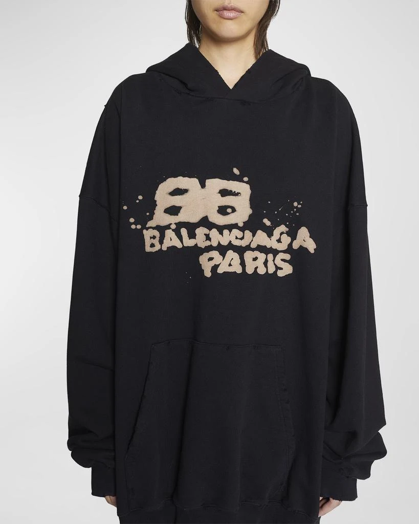 商品Balenciaga|Hand Drawn BB Icon Oversized Hoodie ,价格¥9142,第5张图片详细描述