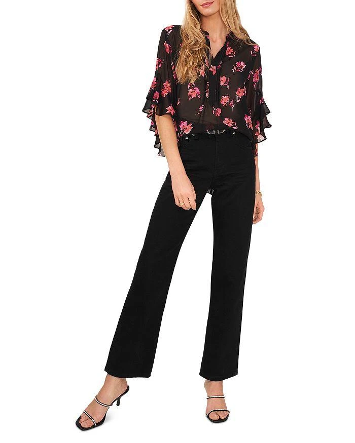 商品Vince Camuto|Floral Print Ruffled Sleeve Top,价格¥299,第3张图片详细描述