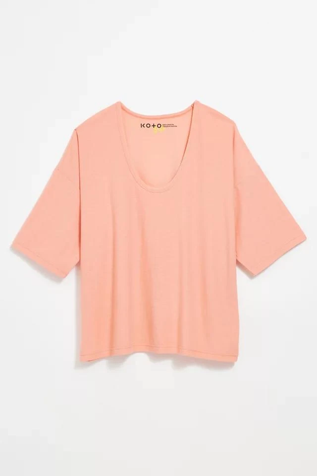 商品Urban Outfitters|Drapey Wide Neck Tee,价格¥76,第2张图片详细描述