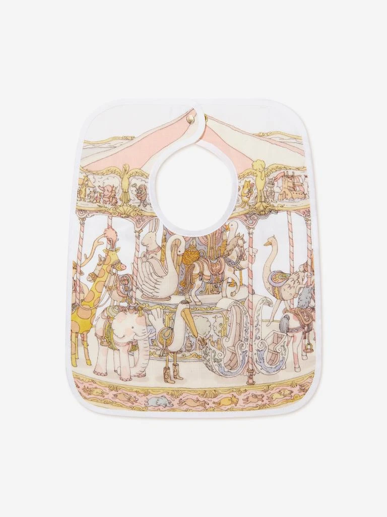 商品Atelier Choux|Atelier Choux Baby Girls Carousel Large Bib in Pink,价格¥304,第1张图片
