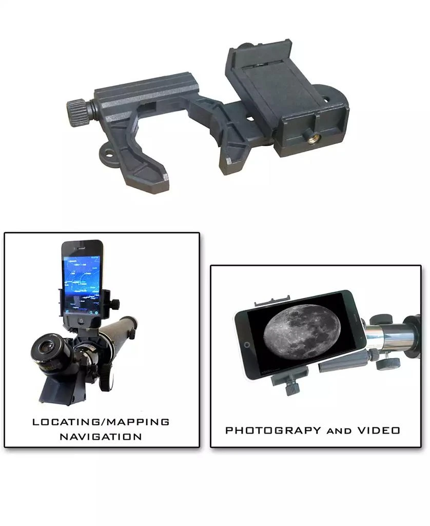 商品Cosmo Brands|Cassini 600mm X 90mm Day and Night Tracker Mount Telescope and Smartphone Adapter,价格¥3284,第2张图片详细描述