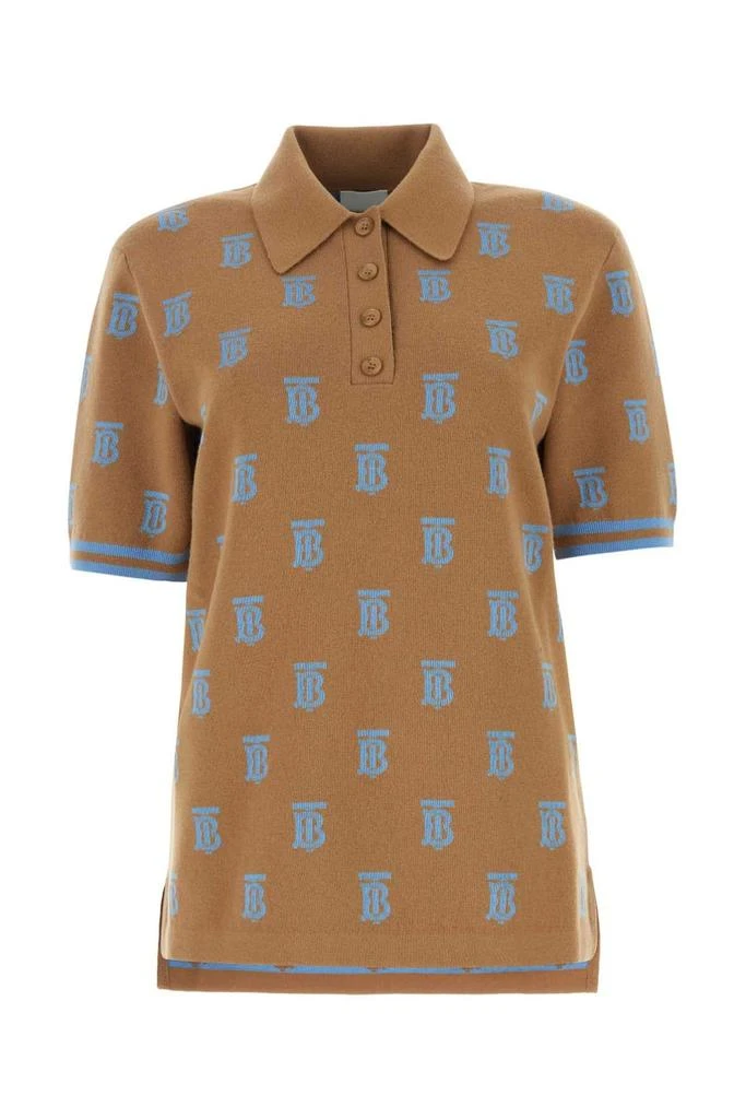 商品Burberry|Burberry Monogram Short-Sleeved Knitted Polo Shirt,价格¥3651,第1张图片