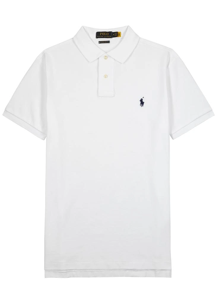 商品Ralph Lauren|White piqué cotton polo shirt,价格¥357,第1张图片