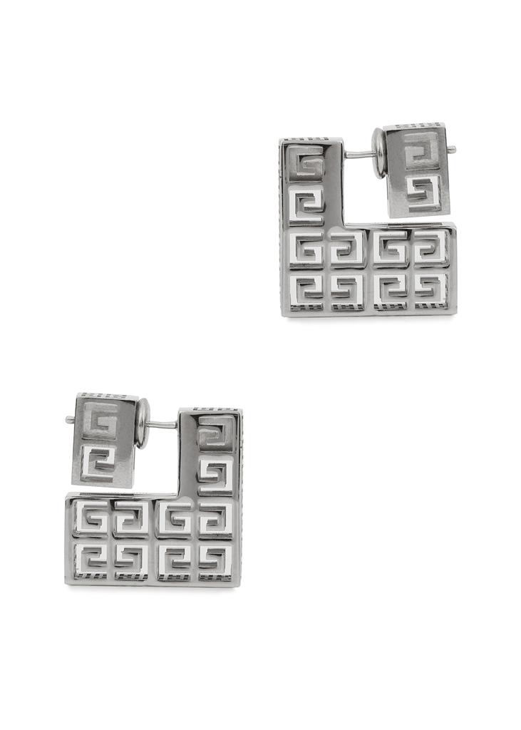 G Square silver-tone drop earrings商品第1张图片规格展示