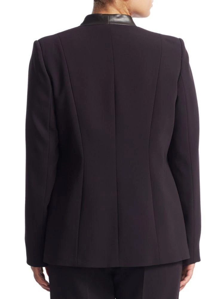商品Max Mara|Plus Faux Leather-Trimmed Blazer,价格¥1420,第2张图片详细描述