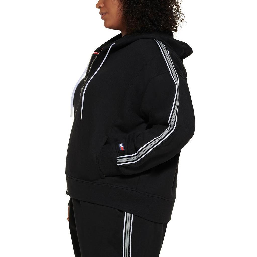 商品Tommy Hilfiger|Tommy Hilfiger Sport Womens Plus Fleece Comfy Zip-Front Hoodie,价格¥172-¥179,第5张图片详细描述