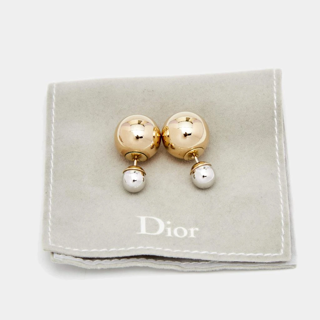 商品[二手商品] Dior|Dior Tribales Two Tone Stud Earrings,价格¥3295,第4张图片详细描述