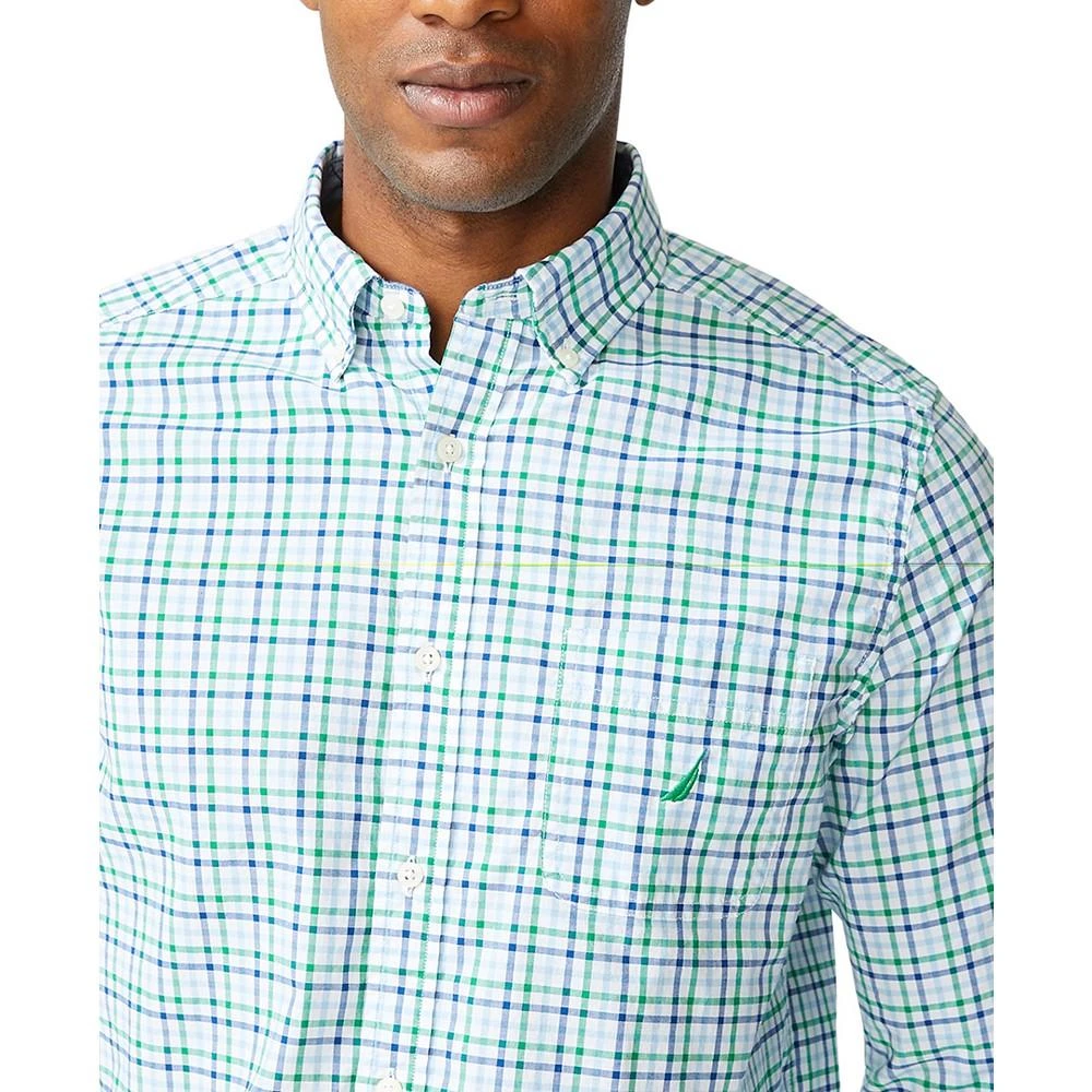 商品Nautica|Men's Classic-Fit Long-Sleeve Gingham Poplin Shirt,价格¥520,第3张图片详细描述