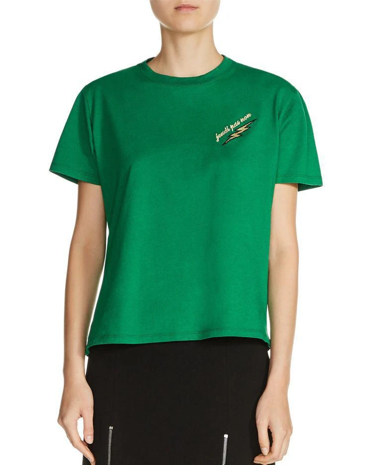 商品Maje|Tourmalin Lightning Embroidered Tee,价格¥408,第1张图片