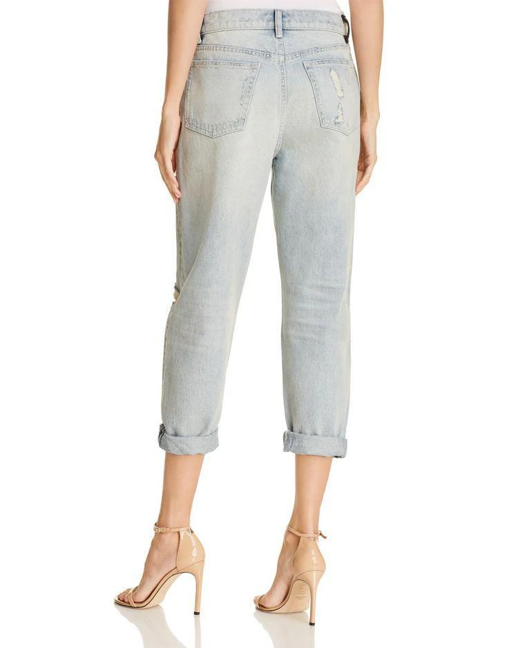 商品Alexander Wang|Slack Distressed Cuffed Boyfriend Jeans in Vintage Bleach,价格¥1551,第2张图片详细描述