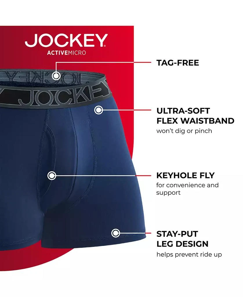 3-Pack Active Microfiber 5" Boxer Briefs 商品