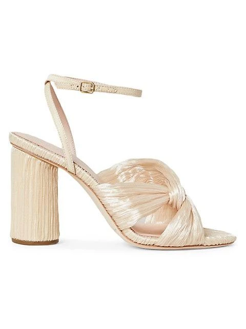 商品Loeffler Randall|Reed Pleated Twist High-Heel Sandals,价格¥1118,第1张图片