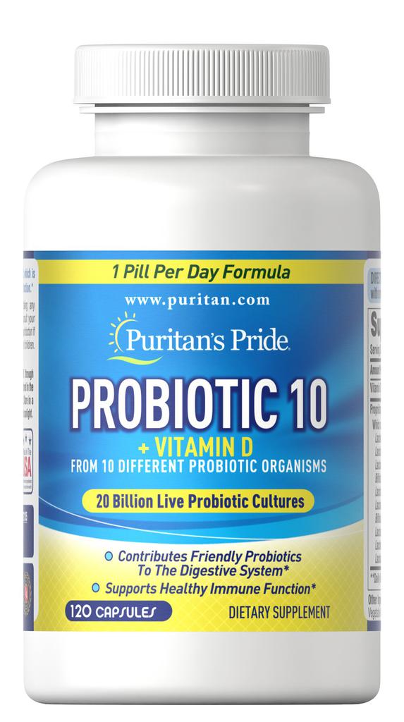 Probiotic 10 with Vitamin D 120 Capsules商品第1张图片规格展示